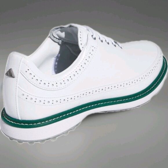 Adidas MC80 Golf Shoes - Cloud White/Silver Metallic/Collegiate Green Size 15 main image 6